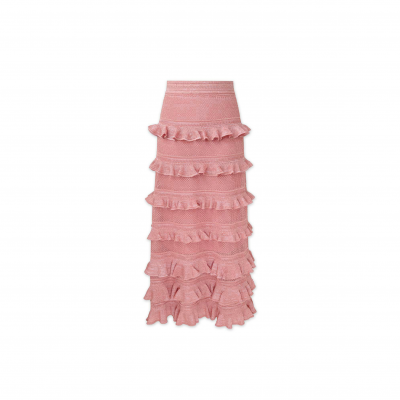 ZIMMERMANN REBELLION FRILL MIDI SKIRT 4439SC261